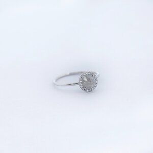 14K Gold Halo Cut Icy Diamond Ring